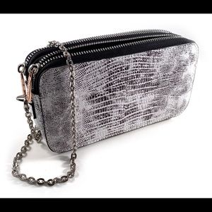 NWOT EMME leather double wallet shoulder bag